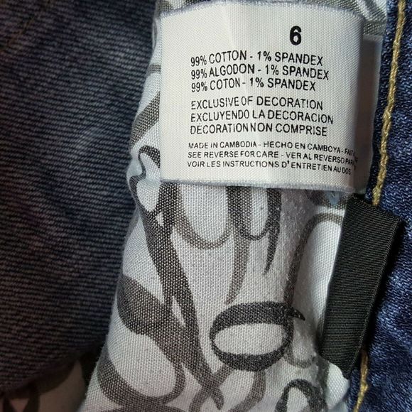 Nine West Jeans Straight Leg Jeans Sz 6 Distressed - Picture 9 of 9